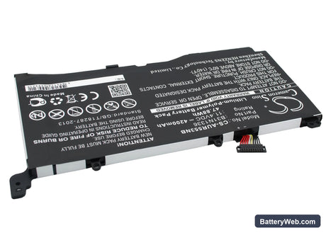 Asus R553LN Replacement Battery, 11.4V, 4200mAh, Li-Polymer 3