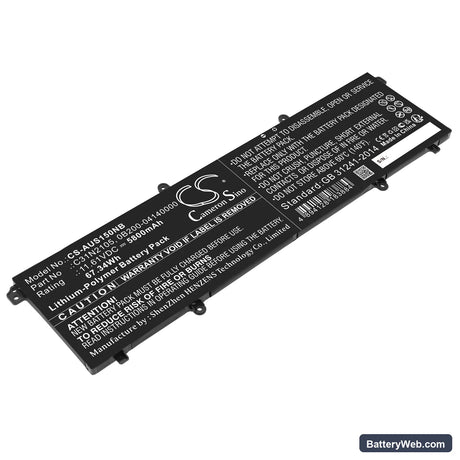 Asus Vivobook S 14 OLED K3402ZA-AOQ25031W Replacement Battery, 11.61V, 5800mAh, Li-Polymer 1
