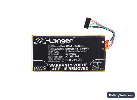 Asus PadFone X Mini Station Replacement Battery, 3.8V, 2100mAh, Li-Polymer 5