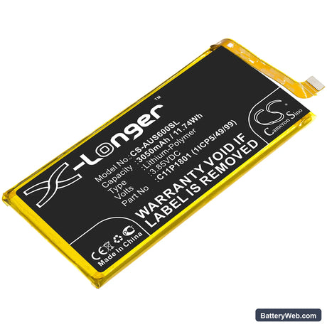 Asus ROG Phone Replacement Battery, 3.85V, 3050mAh, Li-Polymer 1