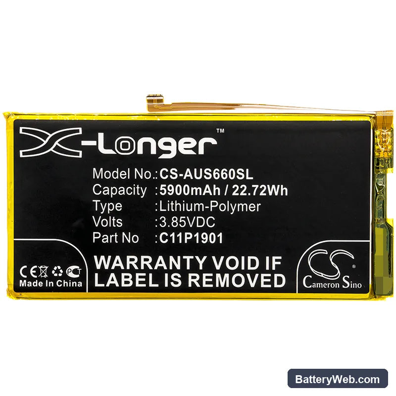 Asus ROG Phone II Replacement Battery, 3.85V, 5900mAh, Li-Polymer 3