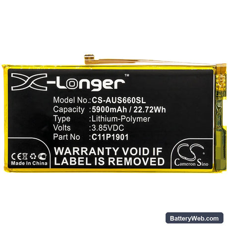 Asus ROG Phone II Replacement Battery, 3.85V, 5900mAh, Li-Polymer 3