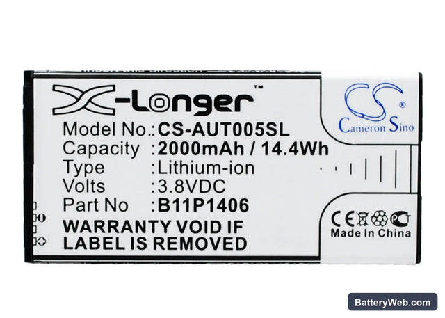 Asus PadFone X Mini 4.5 Replacement Battery, 3.8V, 2000mAh, Li-ion 1