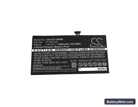 Asus Transformer Book T100HA Replacement Battery, 3.8V, 7800mAh, Li-Polymer 3