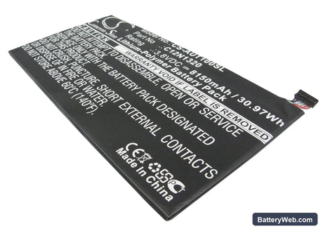 Asus Transformer Book T100 Replacement Battery, 3.8V, 8150mAh, Li-Polymer 1