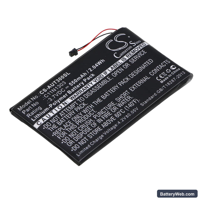 Asus Transformer Book T300LA Replacement Battery, 3.7V, 550mAh, Li-Polymer 1