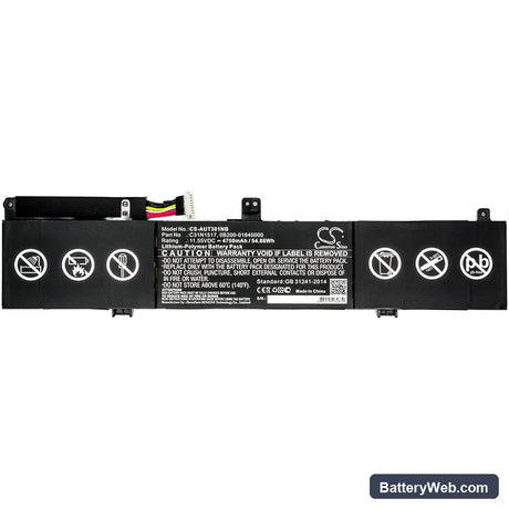 Asus Q304ua Replacement Battery, 11.55V, 4750mAh, Li-Polymer 3