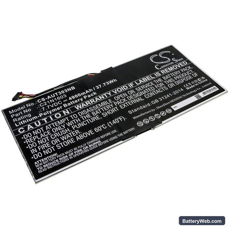 Asus T303UA-GN053T Replacement Battery, 7.7V, 4900mAh, Li-Polymer 1