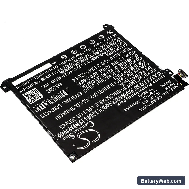 Asus Transformer Book T300chi Replacement Battery, 7.6V, 4900mAh, Li-Polymer 2