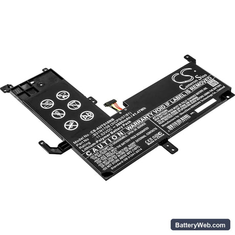 Asus VivoBook Flip TP510 Replacement Battery, 11.52V, 3600mAh, Li-Polymer 1