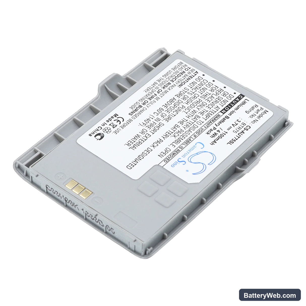 AudioVox Quickfire Replacement Battery, 3.7V, 1100mAh, Li-ion 2