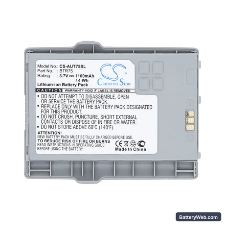 AudioVox Quickfire Replacement Battery, 3.7V, 1100mAh, Li-ion 5