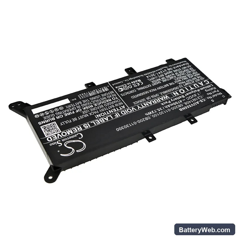 Asus VivoBook 4000 Replacement Battery, 7.6V, 4700mAh, Li-Polymer 2