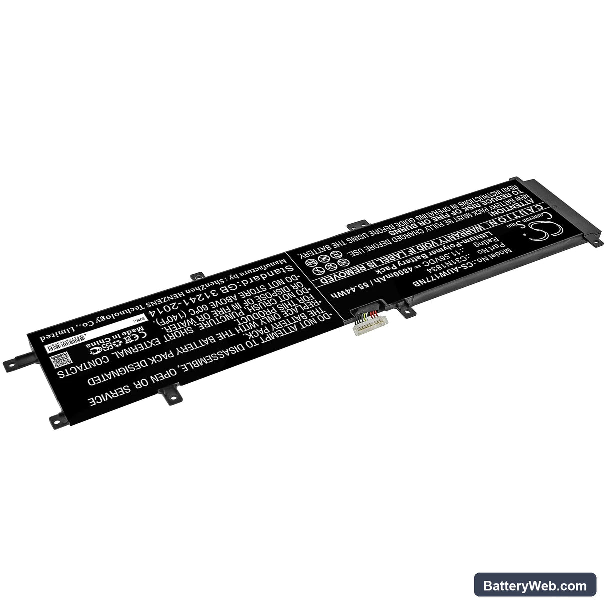 Asus ProArt StudioBook 17 W700G2T Replacement Battery, 11.55V, 4800mAh, Li-Polymer 2