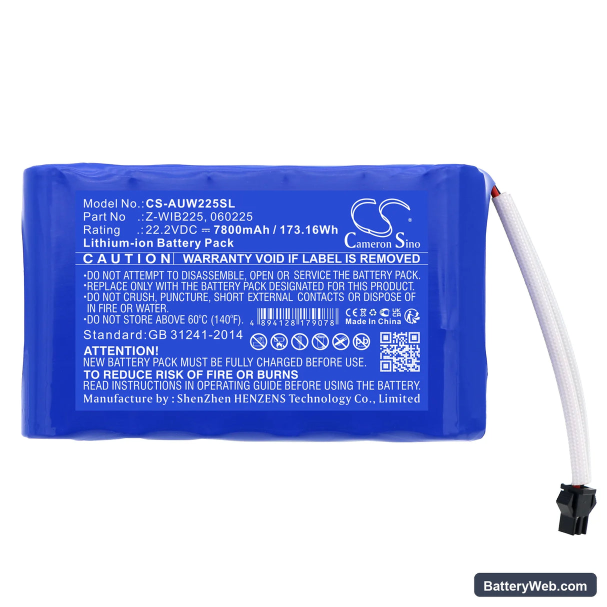 American DJ WiFLY Par QA5 Replacement Battery, 22.2V, 7800mAh, Li-ion 3