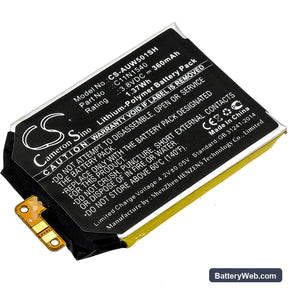 Asus ZenWatch 2 WI501QF Replacement Battery, 3.8V, 360mAh, Li-Polymer 1