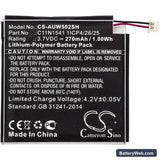 Asus ZenWatch 2 Replacement Battery, 3.7V, 270mAh, Li-Polymer 3