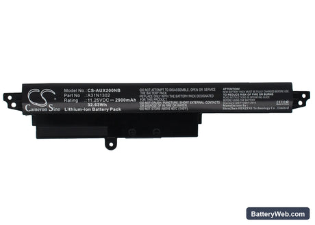Asus VivoBook X200CA Replacement Battery, 11.25V, 2900mAh, Li-ion 1