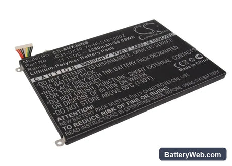 Asus UX30KU Replacement Battery, 11.1V, 3250mAh, Li-Polymer 1