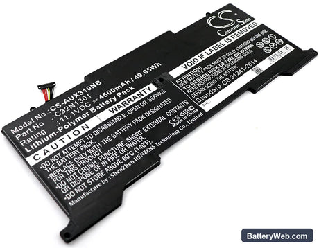 Asus Zenbook UX31LA Replacement Battery, 11.1V, 4500mAh, Li-Polymer 1