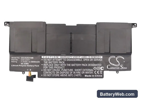 Asus UX31 Replacement Battery, 7.4V, 6800mAh, Li-Polymer 5