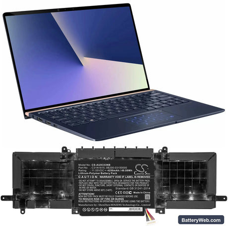 Asus UX333FN-A4115t Replacement Battery, 11.55V, 4250mAh, Li-Polymer 5