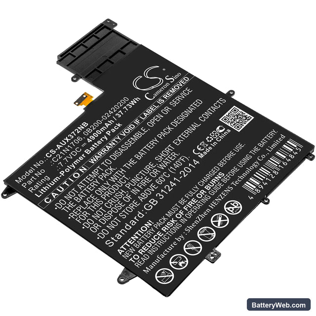 Asus UX370UA-0061A7500U Replacement Battery, 7.7V, 4900mAh, Li-Polymer 1