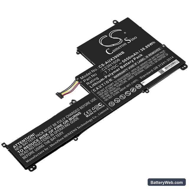 Asus Zenbook 3 Replacement Battery, 7.7V, 5050mAh, Li-Polymer 1
