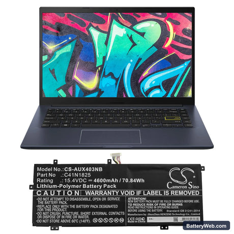 Asus VivoBook 14 X403FA-EB123T Replacement Battery, 15.4V, 4600mAh, Li-Polymer 5