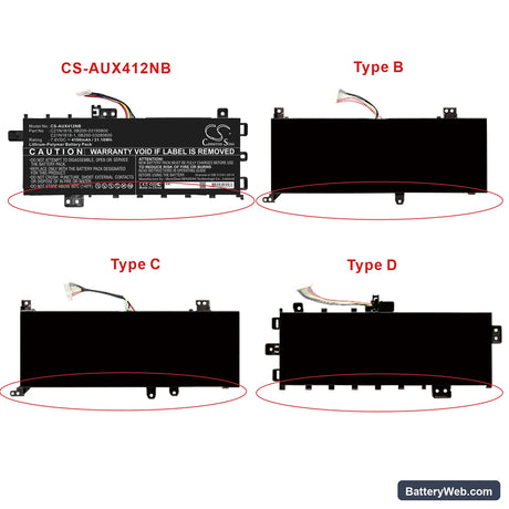 Asus A412FA Replacement Battery, 7.6V, 4100mAh, Li-Polymer 6