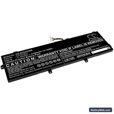 Asus Zenbook 14 UX433FQ-A5105R Replacement Battery, 11.55V, 4150mAh, Li-Polymer 1