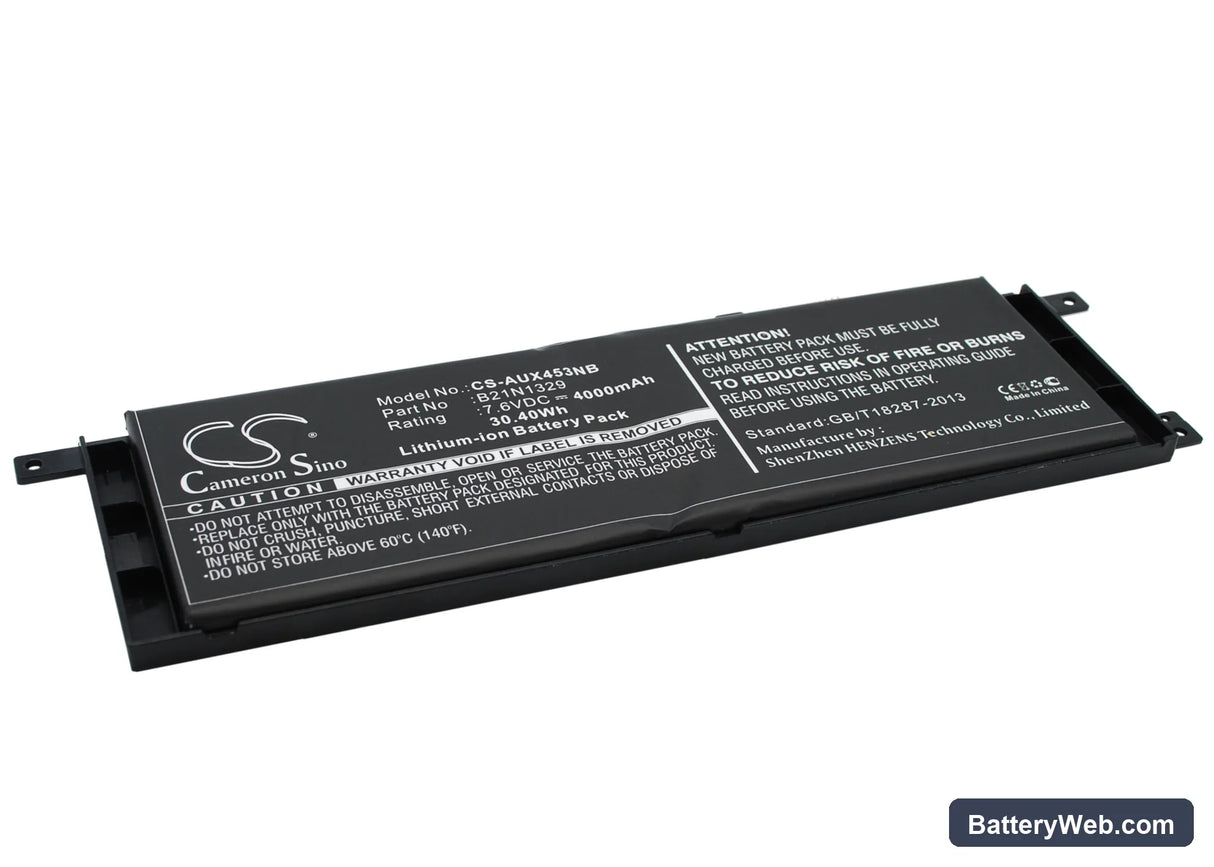 Asus X453 Replacement Battery, 7.6V, 4000mAh, Li-ion 2