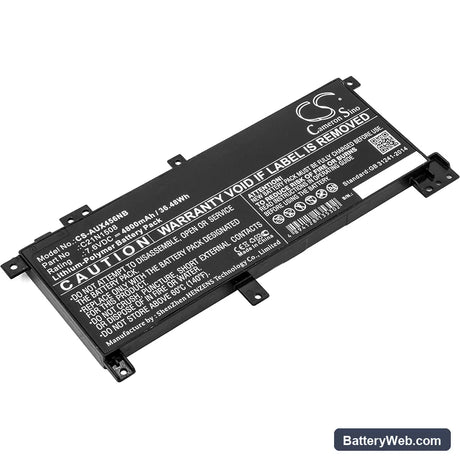 Asus X456 Replacement Battery, 7.6V, 4800mAh, Li-Polymer 1
