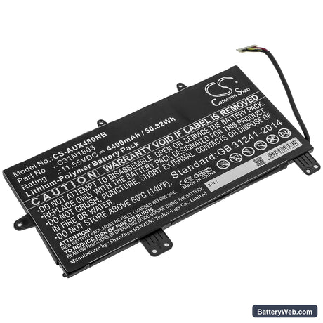 Asus ZenBook Pro 14 UX480 Replacement Battery, 11.55V, 4400mAh, Li-Polymer 1