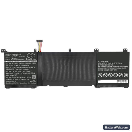 Asus ZenBook Pro UX501J Replacement Battery, 11.4V, 8200mAh, Li-Polymer 3