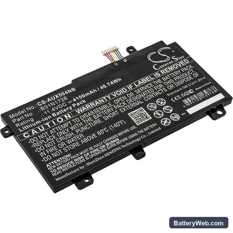Asus FX504 Replacement Battery, 11.4V, 4100mAh, Li-ion 2