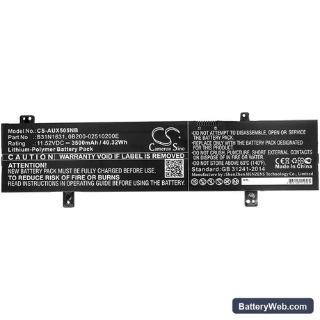 Asus VivoBook 15 X505B Replacement Battery, 11.52V, 3500mAh, Li-Polymer 3