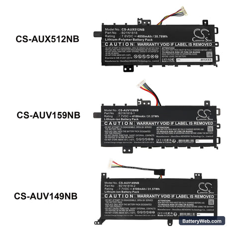 Asus X512da-ej040t Replacement Battery, 7.6V, 4050mAh, Li-Polymer 6