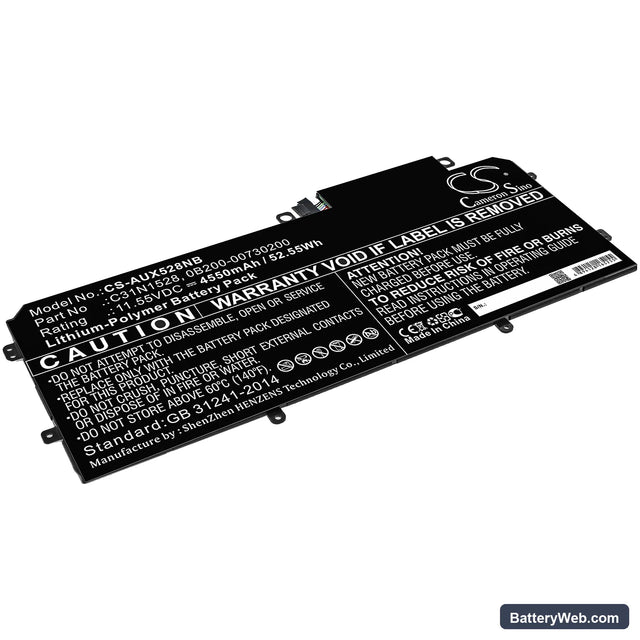Asus UX360CA Replacement Battery, 11.55V, 4550mAh, Li-Polymer 1