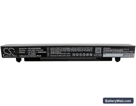 Asus X450 Replacement Battery, 14.4V, 4400mAh, Li-ion 5