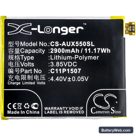 Asus ZenFone Zoom Replacement Battery, 3.85V, 2900mAh, Li-Polymer 3