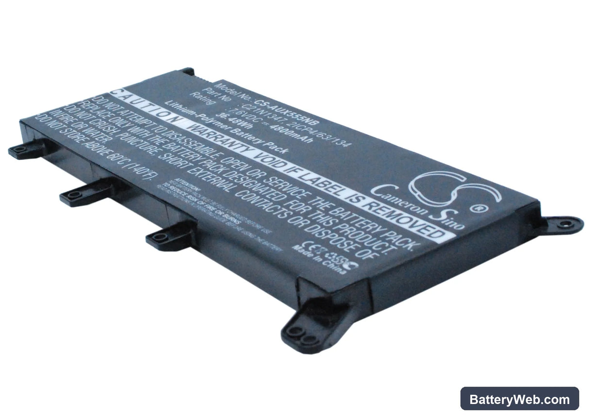Asus X555 Replacement Battery, 7.6V, 4800mAh, Li-Polymer 1