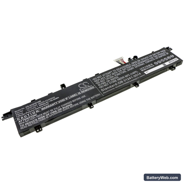 Asus ZenBook Pro Duo UX581GV-H2004T Replacement Battery, 15.4V, 3900mAh, Li-Polymer 1