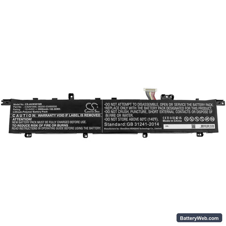 Asus ZenBook Pro Duo UX581GV-H2004T Replacement Battery, 15.4V, 3900mAh, Li-Polymer 3