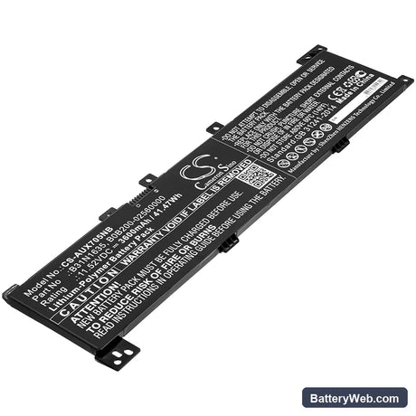 Asus X705 Replacement Battery, 11.52V, 3600mAh, Li-Polymer 1