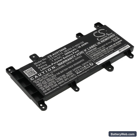 Asus X756UJ Replacement Battery, 7.6V, 5000mAh, Li-Polymer 1