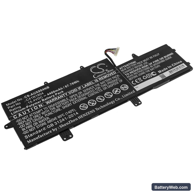 Asus ZenBook Pro 14 UX450 Replacement Battery, 15.4V, 4400mAh, Li-Polymer 1