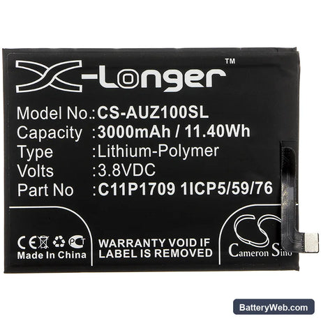 Asus ZenFone Live L1 Replacement Battery, 3.8V, 3000mAh, Li-Polymer 3