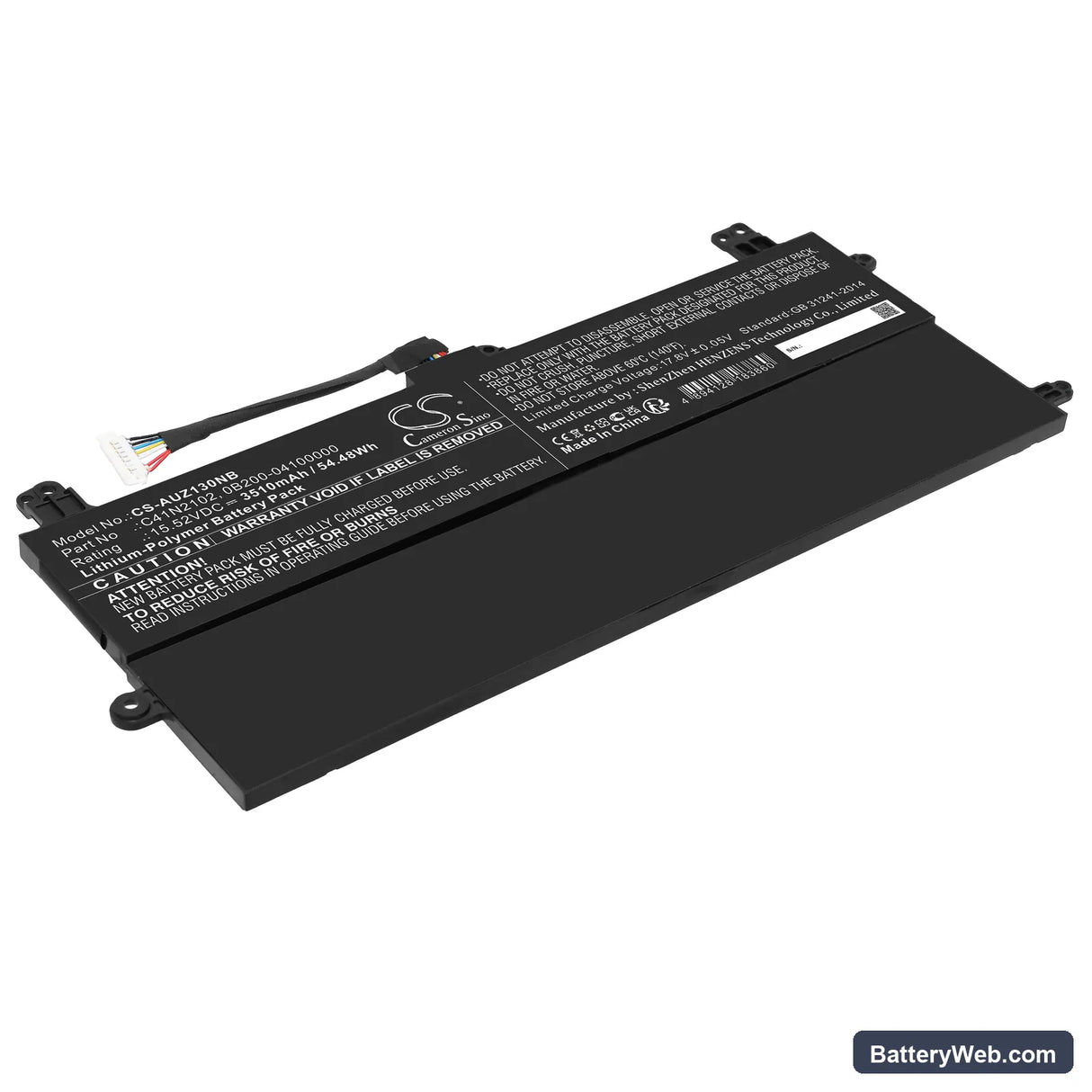 Asus ROG Flow Z13 Replacement Battery, 15.52V, 3510mAh, Li-Polymer 1