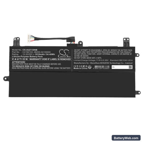 Asus ROG Flow Z13 Replacement Battery, 15.52V, 3510mAh, Li-Polymer 3